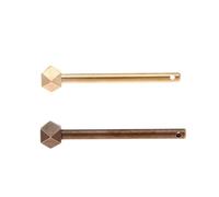 1 Pc 86mm Chinese Style Furniture Latches Locking Pin Drawer Cupboard Cabinet Latch Key Window Door Bolts Antique Bronze/Brass(Brass)
