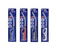 1 PC Allume GAZ Tout Flexible Sprat Bicolor Gaz Grande Taille 27 cm avec Embout métal Flexible Rechargeables Hyper Pratique : cuisinière, Barbecue, Bougies,... Couleur aléatoire