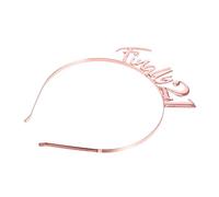 1 Pc Bandeau D'anniversaire D'anniversaire Pour Femmes Coiffe D'anniversaire Bandeau Couronne Couvre-chef Du 21e Anniversaire Joyaux De Cheveux Pour Femmes Alliage Golden DRESSOOS