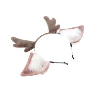 1 Pc Bandeau Oreille De Cerf Oreilles De Loup Oreilles Déguisées Tête Poilue Cosplay Oreilles De Cerf Cerceau De Cheveux En Bois De Cerf Corne De Fauve Chien Cosplay Peluche Khaki FRCOLOR