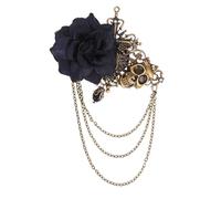 1 Pc Barettes Cheveux Broche D'halloween Broche Rétro Squelette Perle Goupille De Barre De Collier s Pour Femmes Suspendue Donnant Fumer Homme Rose Rouge