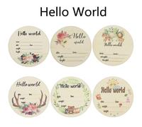 1 Pc Bébé Mois Jalon Carte Nouveau-Né Naissance Mensuel Anniversaire Carte D'enregistrement Bébé Accessoires De Photographie En Bois Jouet De Dentition