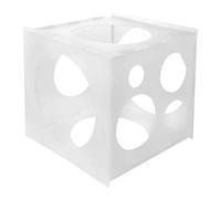 1 Pc Boîte De Mesure De Ballon Cube De Ballon Pliable Fournitures De Fête Du Nouvel An Accessoires De Mesure De Ballons Décoration De Ballons Plastique Mariage Petite Boîte Blanche