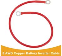1 Pc Cable D'Onduleur De Batterie Universel 8 Awg Pour Voiture Bateau Camping-Car Batterie Solaire Cable De Batterie En Cuivre étamé Rouge 45Cm 5/16" Lug