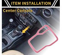 1 Pc Centre Console Changement Vitesse Cadre Couverture Garniture Pour Jeep Wrangler Jl Jlu 18-24 Pour Jeep Gladiator Jt 2 Porte 4 Porte Changement Vitesse Panneau Abs Rose