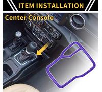 1 Pc Centre Console Changement Vitesse Cadre Couverture Garniture Pour Jeep Wrangler Jl Jlu 18-24 Pour Jeep Gladiator Jt 2 Porte 4 Porte Changement Vitesse Panneau Abs Violet