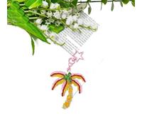 1 Pc charme vie marine perles Applique Patch décoration noix de coco arbre à la main strass porte-clés cristal sac pendentif