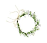 1 Pc coiffe de guirlande artificielle bandeau de fleurs casque de fleur wedding decorations accessoire fete accessoires de coiffure photo de mariée coiffe de mariée en tissu Baluue