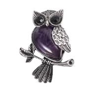 1 Pc Corsage En Cristal Broche De Dessin Animé Broche De Revers Chouette Chapeau De Mariée Épingle à Foulard Épinglette Hibou Violet Mode Bijoux Demoiselle D'honneur