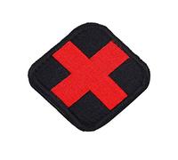 1 Pc Croix Médicale Brodée Patch Aide Crochets et Boucle Patchs de Broderie Applique Plaque d'Immatriculation Sur Vêtements Sac Uniforme Manteau Noir patch medical