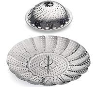 1 Pc En Acier Inoxydable Légumes Vapeur Pliant Panier Insert pour Poissons Veggie Fruits De Mer Extensible pour Adapter Divers Pot De Taille