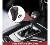 1 Pc Housse De Pommeau De Levier De Vitesse Pour Honda Accord 2008-2012 Protection De Poignée De Changement De Vitesse En Fibre De Carbone Noire Et Simili Cuir Noir