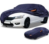 1 Pc Housse De Voiture Universelle Imperméable Toutes Saisons Extérieur Automobile Protection Anti-Uv Soleil Pluie Film Aluminium Coton Bleu Marine Berline Longueur Jusqu'À 177"