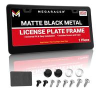 1 PC JDM Style Noir Mat Plastique Cadre de Plaque d'immatriculation Avant ou arrière Coque Support Tag US Auto Voiture Sedan Truck SUV RV Van