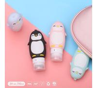 1 Pc Maquillage 90 Ml Mignon Pingouin Voyage De Qualité Alimentaire Silicone Bouteilles Shampooing Douche Gel Lotion Sous-Embouteillage Tube Presser Bouteille Vide