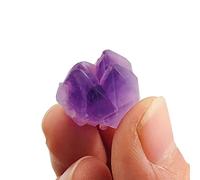 1 pc naturel améthyste Rose Quartz cristal peigne large dent cheveux Massage peignes pierres précieuses cadeaux Collection collecte à domicile(Color:Amethyst Flower,Size:1pc 2-3cm)