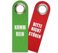 1 PC Ne Pas Déranger Signe,Plaque de Poignée de Porte en Feutre avec Anneau de Protection en Métal,Panneau de Porte Double Face Ndicateur D'état pour Hôtels,WC Signalisation Porte Décoration de Porte