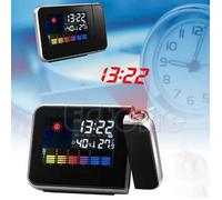 1 Pc Numérique Lcd Led Projecteur Réveil Projection Station Météo Thermomètre