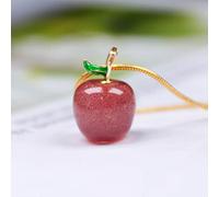 1 PC Pendentif en cristal de pierre naturelle Collier de quartz à la fraise Cadeau de Noël Cristal décoratif de quartz de quartz pierre gemme (Color : Strawberry Quartz)