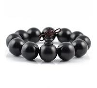 1 Pc Perles Noires Bracelets Bracelets Bijoux Naturel Bois D'ébène Perles Bracelet pour Femmes pour Hommes-Perles 20mm