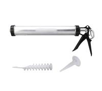 1 Pc Pistolet à Calfeutrer 600 Ml Tube en Aluminium Silicone Main Pistolet à Calfeutrer Outil de Calfeutrage avec 10 Buses pour Mastic