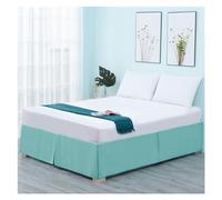 1 PC Polyester Imitation Silk Plissé Jupe Jupe Hôtel Ménage Ceinture Lit Protecteurs anti-poussière for le lit queen king Convient à La Maison, à La Chambre à Coucher et à(Green,Queen 150x203x35.5cm)