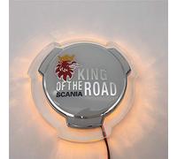 1 PC Pour 80mm Scania Griffin 1401610 GRIFFIN V8 TOPL Badge Logo De Camion Grille Personnalisé Avec Orange LED Éclairage Emblème (argent blanc)