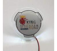1 PC Pour 80mm Scania Griffin 1401610 GRIFFIN V8 TOPL Badge Logo De Camion Grille Personnalisé Avec White LED Éclairage Emblème (white silver)