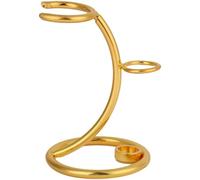 1 PC Sécurité Razors Stand avec support de brosse, Golden Hour Duty Metal Raser Brush pour hommes, ouvertures extra larges, s'adapte à la plupart des pinceaux et des rasoirs