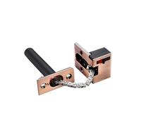 1 PC serrure de porte robuste en alliage Zinc chaîne sécurité cachée sans matériel acier tricots serrures multifonction noir et durable(Red Bronze)