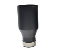 1 PC Silencieux Noir Mat En Acier Inoxydable Embout D'échappement Universel Pour Voiture Tuyau D'échappement Slash Cut Embout D'échappement Embouts D'éChappement(60-101mm flat)
