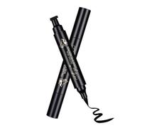 1 PC Tampon Eyeliner Double Tête Ailé 2 en 1 Ensemble Eyeliner NOIRs et Tampon Aile, Stylo Eyeline Liquide Triangulaire Étanche, Delineador de ojos contra el agua pour Femmes Toutes Formes