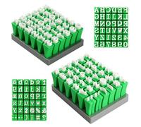 1 Pc Tampon Lettre Alphabet Majuscule et Minuscule pour Argile | Tampon Lettre Plastique Vert pour Céramique, Pâte Polymère et Bricolage, Tampon Unique pour Poterie