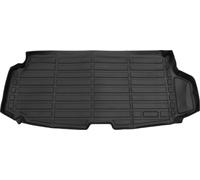 1 Pc Tapis De Coffre Arrière Pour Volvo Xc90 2016-2024 En Tpe Noir Anti-Dérapant Tapis De Coffre Arrière Pour Bagages Plateau De Coffre À Bagages Motif À Rayures Longues