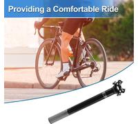 1 Pc Tige De Selle De Vélo 27,2X300Mm Tige De Selle De Vélo Tube De Selle Universel Angle De Selle Réglable En Fibre De Carbone Noir Brillant Gris