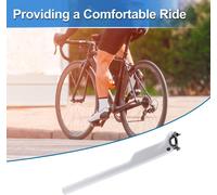 1 Pc Tige De Selle De Vélo 27,2X400Mm Tige De Selle De Vélo Tube De Selle Universel Siège Réglable Coussin D'Angle En Fibre De Carbone Blanc