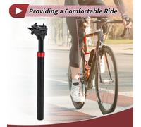 1 Pc Tige De Selle De Vélo De Montagne Avec Amortisseur De Suspension Pour Selle De Vélo Tube De Selle 27,2X350Mm Noir Rouge En Alliage D'Aluminium