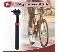 1 Pc Tige De Selle De Vélo De Montagne Avec Amortisseur De Suspension Selle De Vélo Tube De Selle 30.9X300Mm Noir Rouge Alliage D'Aluminium
