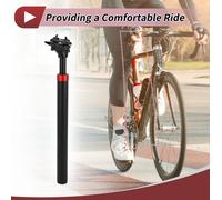 1 Pc Tige De Selle De Vélo De Montagne Avec Amortisseur De Suspension Selle De Vélo Tube De Selle 31.6X400Mm Noir Rouge Alliage D'Aluminium