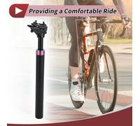 1 Pc Tige De Selle De Vélo De Montagne Avec Amortisseur De Suspension Tige De Selle De Vélo Tube De Selle 31,6X350Mm Noir Couleur Assortie Alliage D'Aluminium