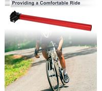 1 Pc Tige De Selle De Vélo Universelle À Angle Réglable 28.6X400Mm Tube De Selle De Siège De Vélo En Alliage D'Aluminium Rouge