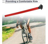 1 Pc Tige De Selle De Vélo Universelle Réglable Avec Clip De Fixation 27,2X500Mm Tube De Selle De Vélo Rouge En Alliage D'Aluminium