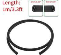 1 Pc Tuyau D'huile De Lubrification 5mm/0.20" 9mm/0.35" 1m/3.3ft Tuyau En Caoutchouc Nitrile Pour Irrigation/Petit Équipement/Extérieur Noir