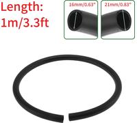 1 Pc Tuyaux D'huile De Lubrification 16mm/0.63" 21mm/0.83" 1m/3.3ft Tuyau D'eau En Caoutchouc Nitrile Pour Irrigation/Petit Équipement/Extérieur Noir