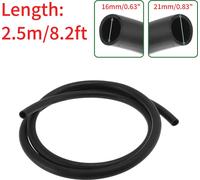 1 Pc Tuyaux D'huile De Lubrification 16mm/0.63" 21mm/0.83" 2.5m/8.2ft Tuyau D'eau En Caoutchouc Nitrile Pour Irrigation/Petit Équipement/Extérieur Noir