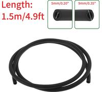 1 Pc Tuyaux D'huile De Lubrification 5mm/0.20" 9mm/0.35" 1.5m/4.9ft Tuyau En Caoutchouc Nitrile Pour Irrigation/Petit Équipement/Extérieur Noir