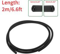 1 Pc Tuyaux D'huile De Lubrification 5mm/0.20" 9mm/0.35" 2m/6.6ft Tuyau En Caoutchouc Nitrile Pour Irrigation/Petit Équipement/Extérieur Noir