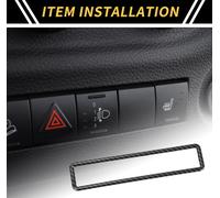 1 Pc Urgence Lumiššre Interrupteur Panneau Garniture Pour Jeep Wrangler Jk 2011-2017 Centrale Contr?le Lumiššre Bouton Panneau Couverture Garniture Carbone Fibre Modššle Abs Noir
