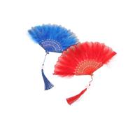 (1 Pc,White)Lolita Feather Folding Fan Japanese Sweet Fairy Girl Dark Gothic Court Dance