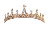 1 Pc Women's Crown Sparkling Rhinestone Wed Party Holiday Girl Headband Bride Headdress Elegant Versatile Jewelry Gift pour Mariages(Color1)